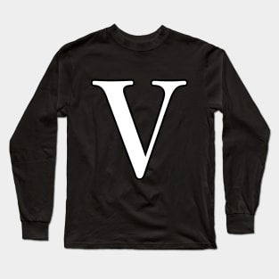 Roman Numeral 5 V Long Sleeve T-Shirt